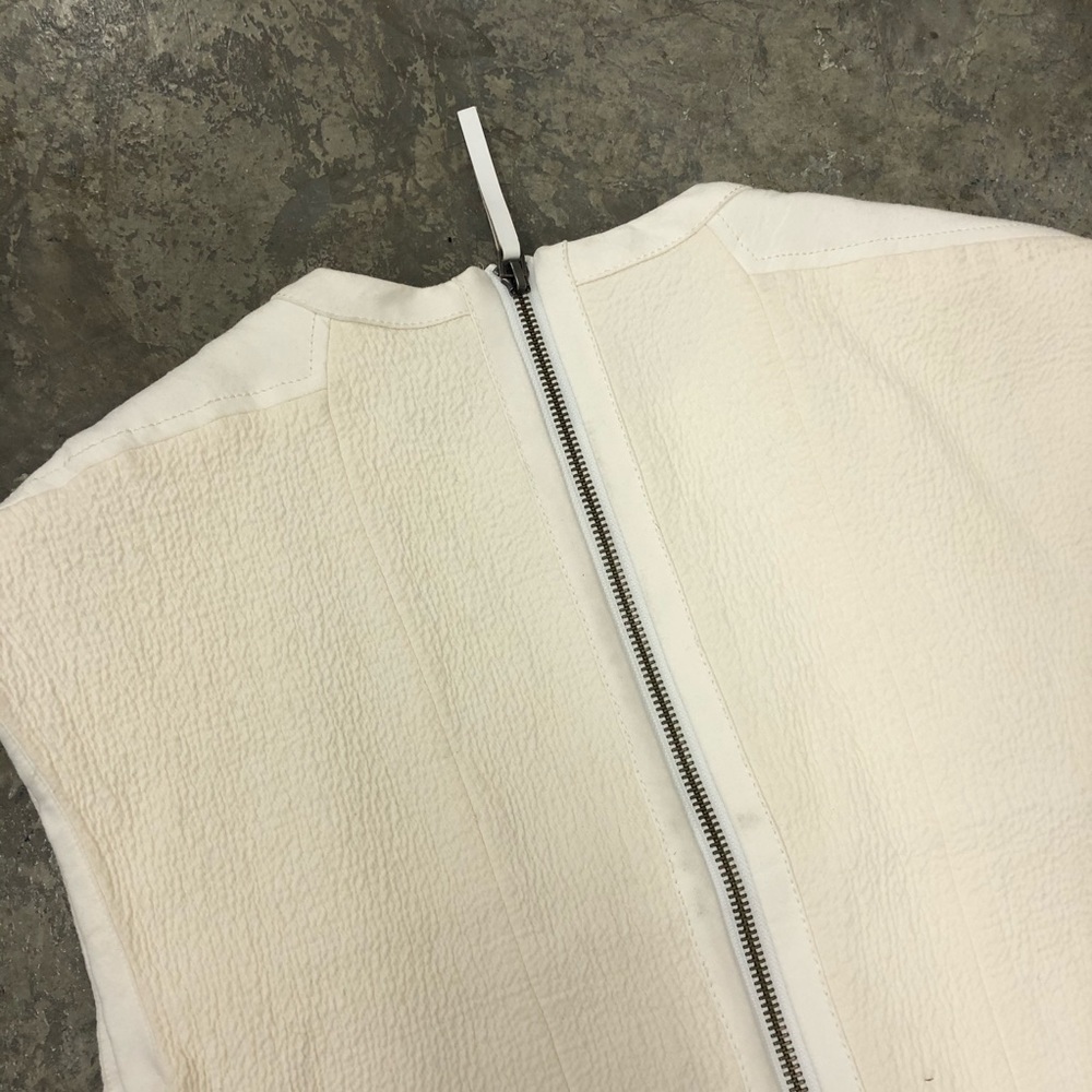 Helmut Lang Sheath Dress White Cream Textured Mini - Picture 5 of 8
